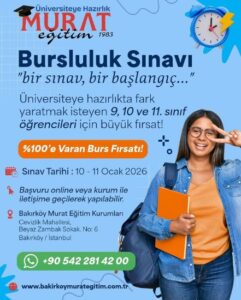 Murat Eğitim Bursluluk Sınavı 10-11 Ocak 2026