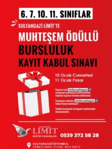 Sultangazi Limit Bursluluk Sınavı 10-11 Ocak