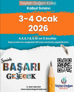 Taylan Doğan Koleji Bursluluk Sınavı (3-4 Ocak 2026)