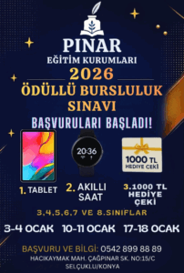 PINAR EĞİTİM KURUMLARI BURSLULUK SINAVI BAŞVURUSU