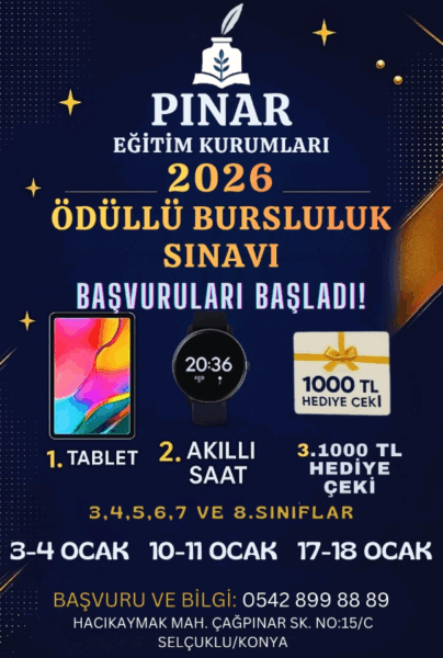 PINAR EĞİTİM KURUMLARI BURSLULUK SINAVI