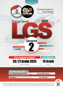 Özdebir Yayınları LGS Türkiye Geneli Deneme (26-27 Aralık 2025)