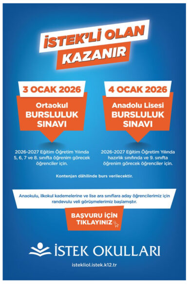 İstek Okulları Bursluluk Sınavı (3-4 Ocak 2026)