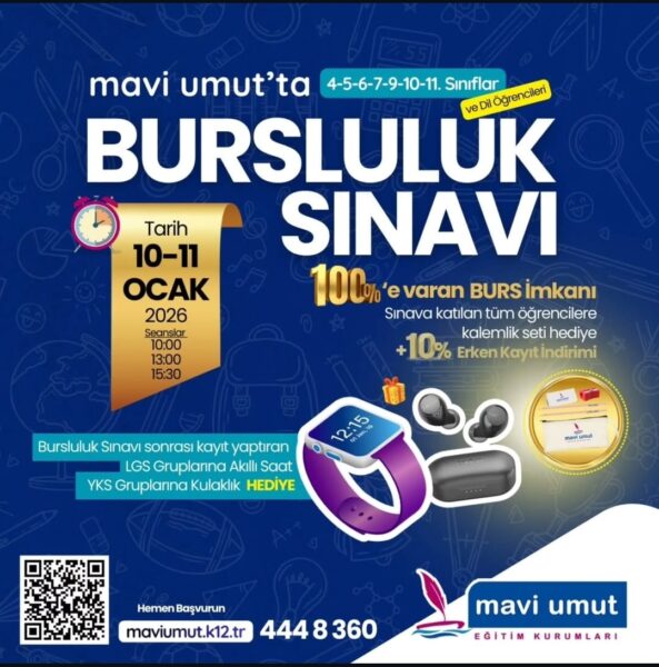MAVİ UMUT KURUMLARI BURSLULUK SINAVI (10-11 OCAK)