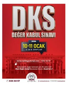 Değer Koleji Bursluluk sınavı (10-11 Ocak 2026)