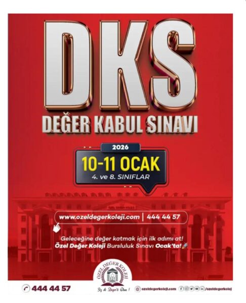 Değer Koleji Bursluluk sınavı (10-11 Ocak 2026)
