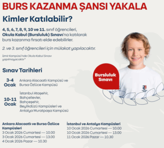 Gökkuşağı Koleji Bursluluk Sınavı (3-4 Ocak ve10-11 Ocak 2026)