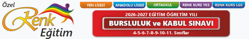 Renk Eğitim Kurumları Bursluluk ve Kabul Sınavı (10-11 Ocak 2026)
